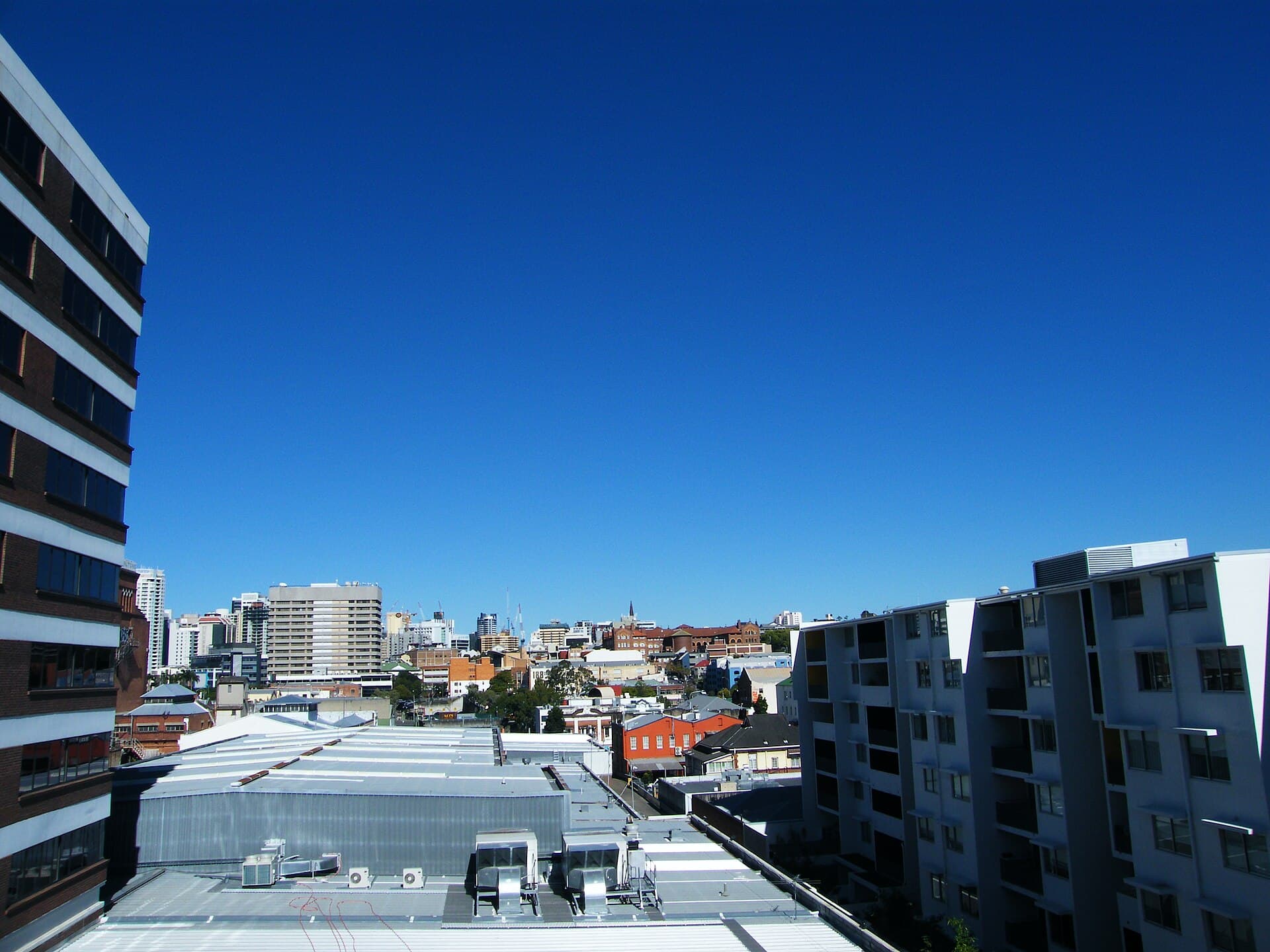 Brisbane skyline from Valley Centre carpark roof, Fortitude Valley DSCF2287