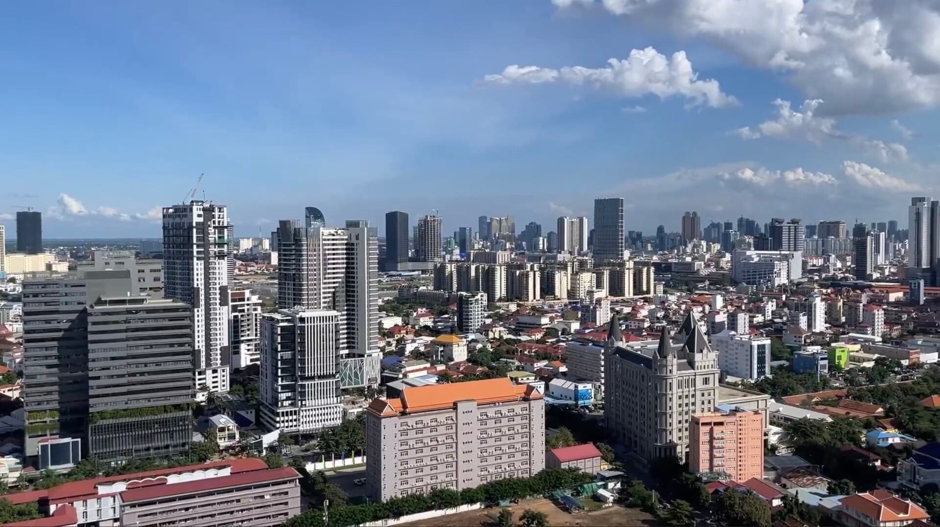 Phnom Penh skyline from TK district Dec 2024