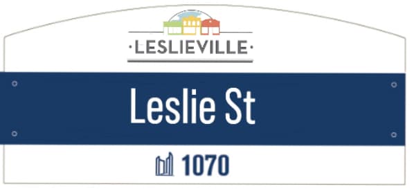 Leslie Street Sign Leslieville, Toronto