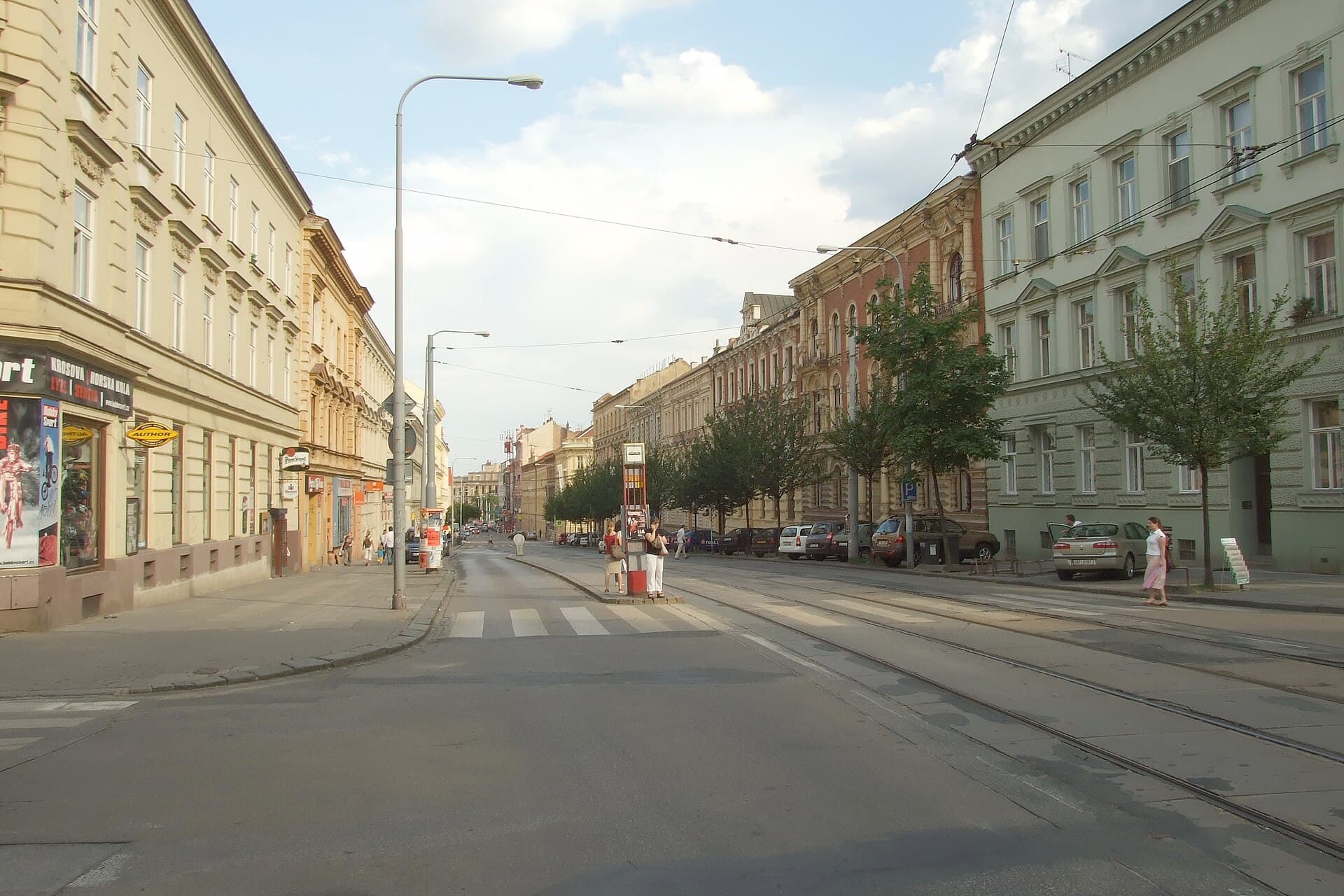 Brno-Veveří - southern part of Veveří street