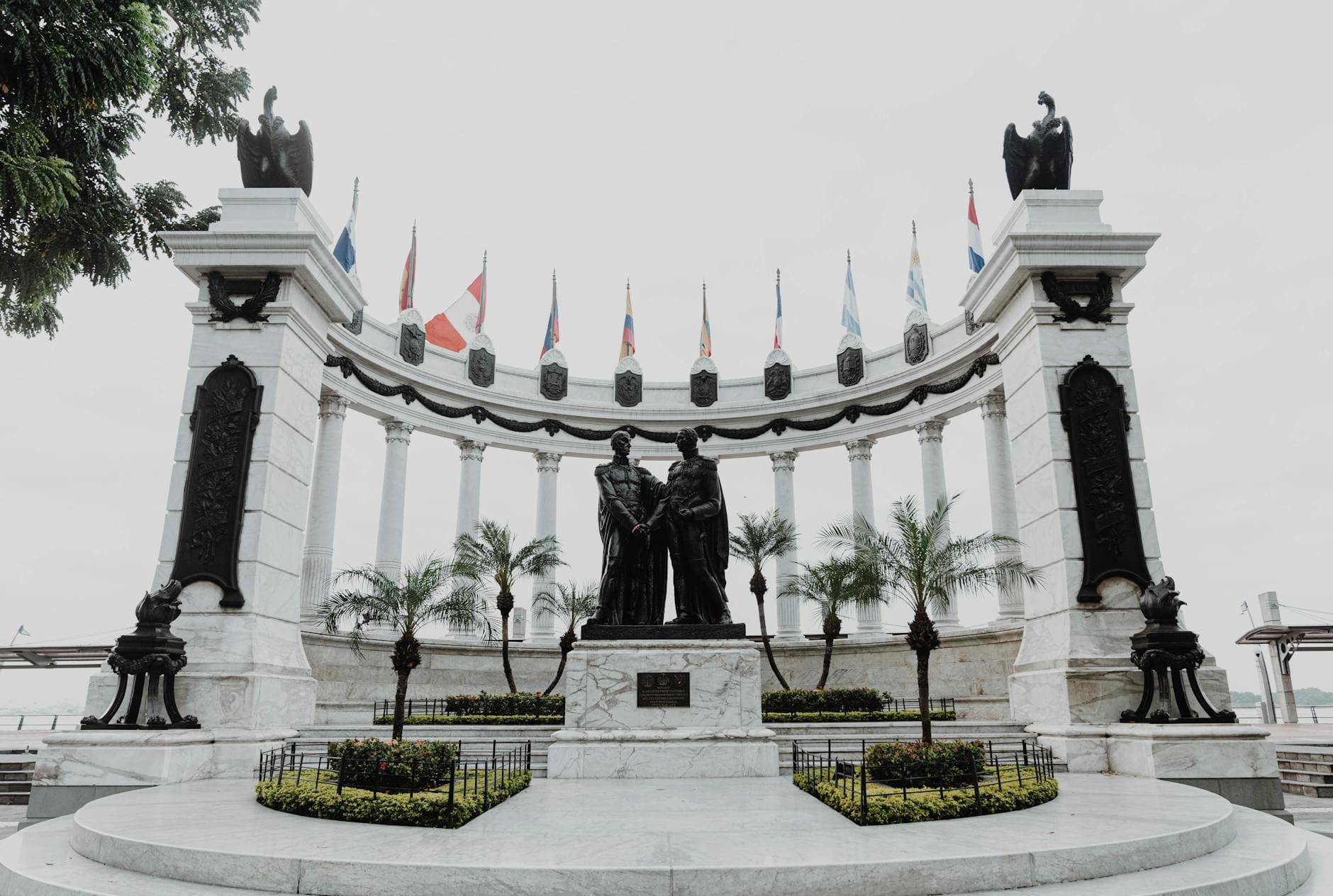Historic Hemiciclo de la Rotonda monument in Guayaquil, Ecuador.
