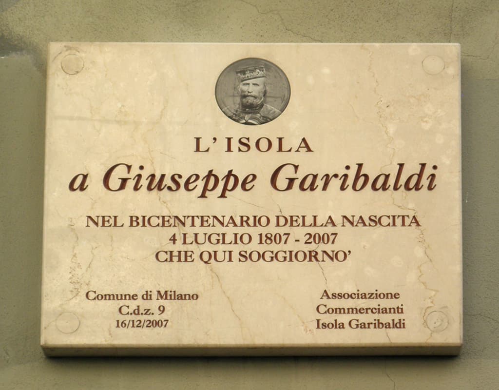 Milano Isola lapide Garibaldi