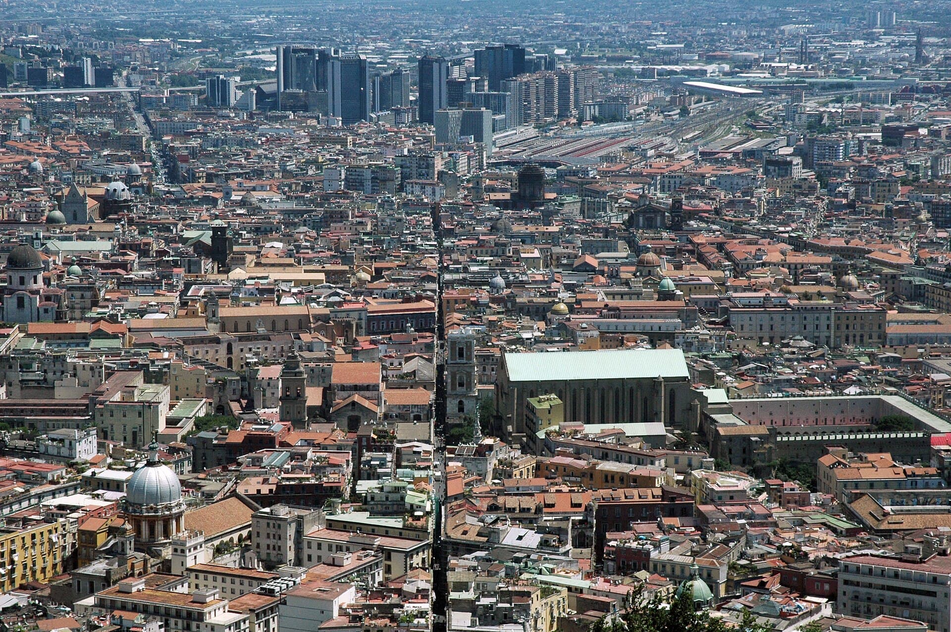 View of Spaccanapoli and the Centro Direzionale from Castel Sant'Elmo, Naples, 2010
