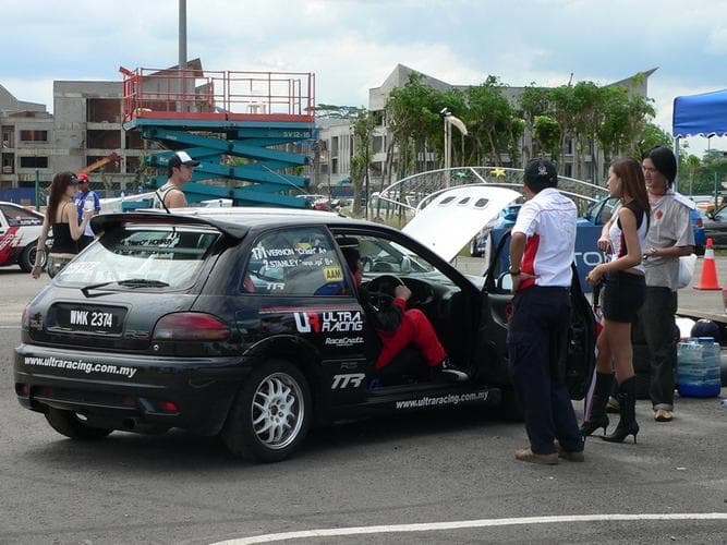 2004 Proton Satria R3 at Danga Bay, Johor Bahru, Malaysia