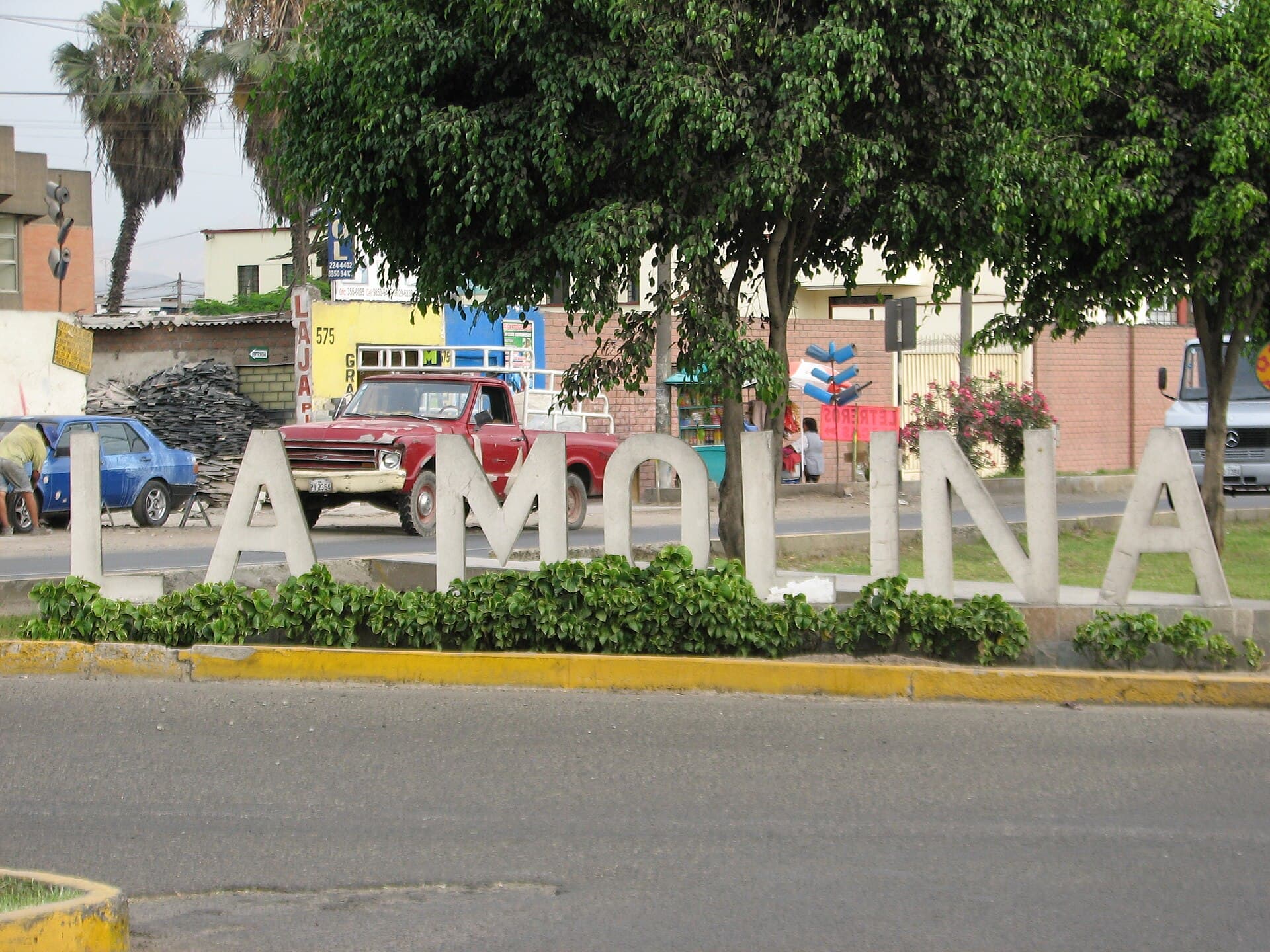 District sign Peru Lima La Molina