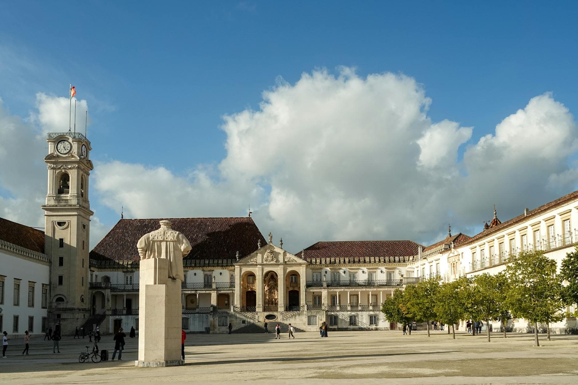 Explore the historic courtyard of the University of Coimbra, a landmark in Portugal.