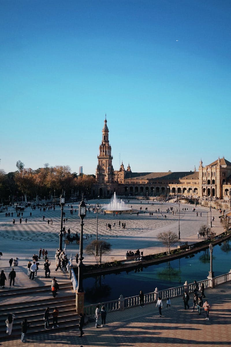 Explore the architectural magnificence of Plaza de España, Seville's historical landmark.